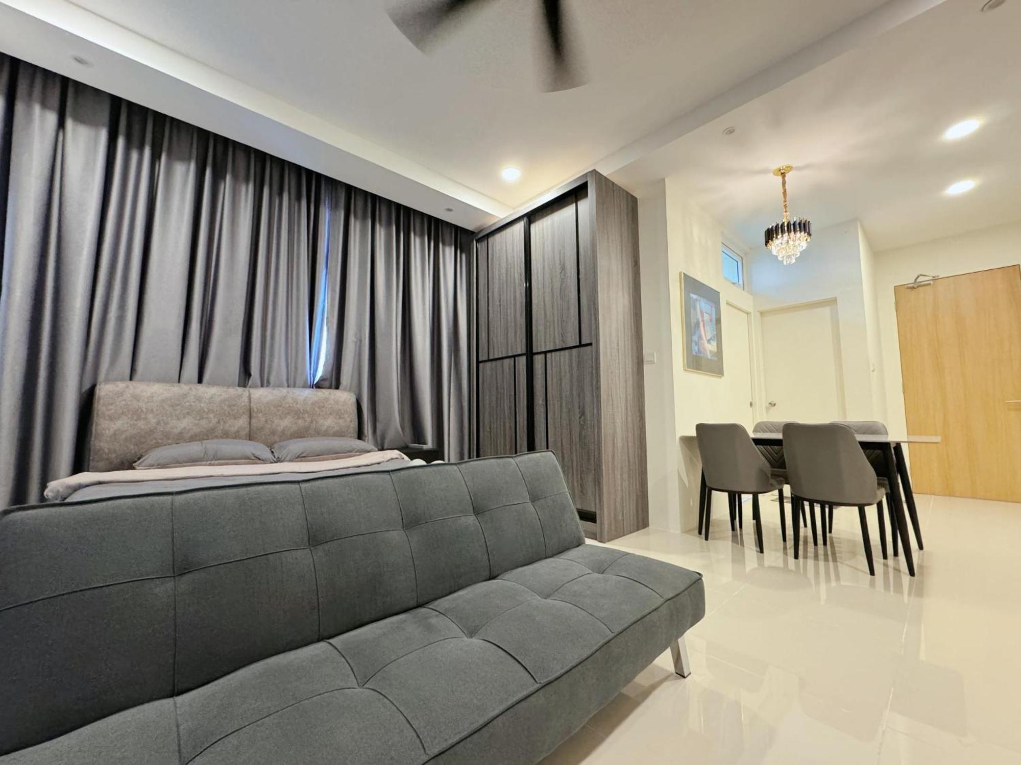 Kuching Cozy Comfort 06 - Riverine Diamond Kuching Studio With Balcony 3 Pax Apartment Exterior photo